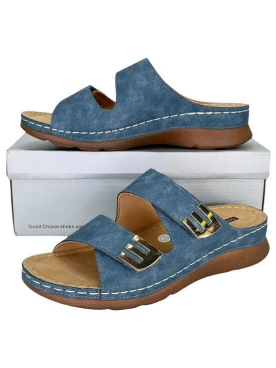 GC Shoes Shoes - Good Choice Gretchen Navy Womens Sandals Size 7.5M